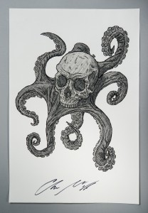 Urbanomic Limited Edition Print of China Miéville's Skulltopus Drawing