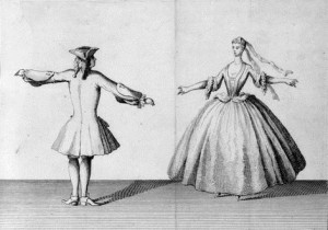 Figure from Pierre Rameau's 1728 ‘The Dancing Master’.